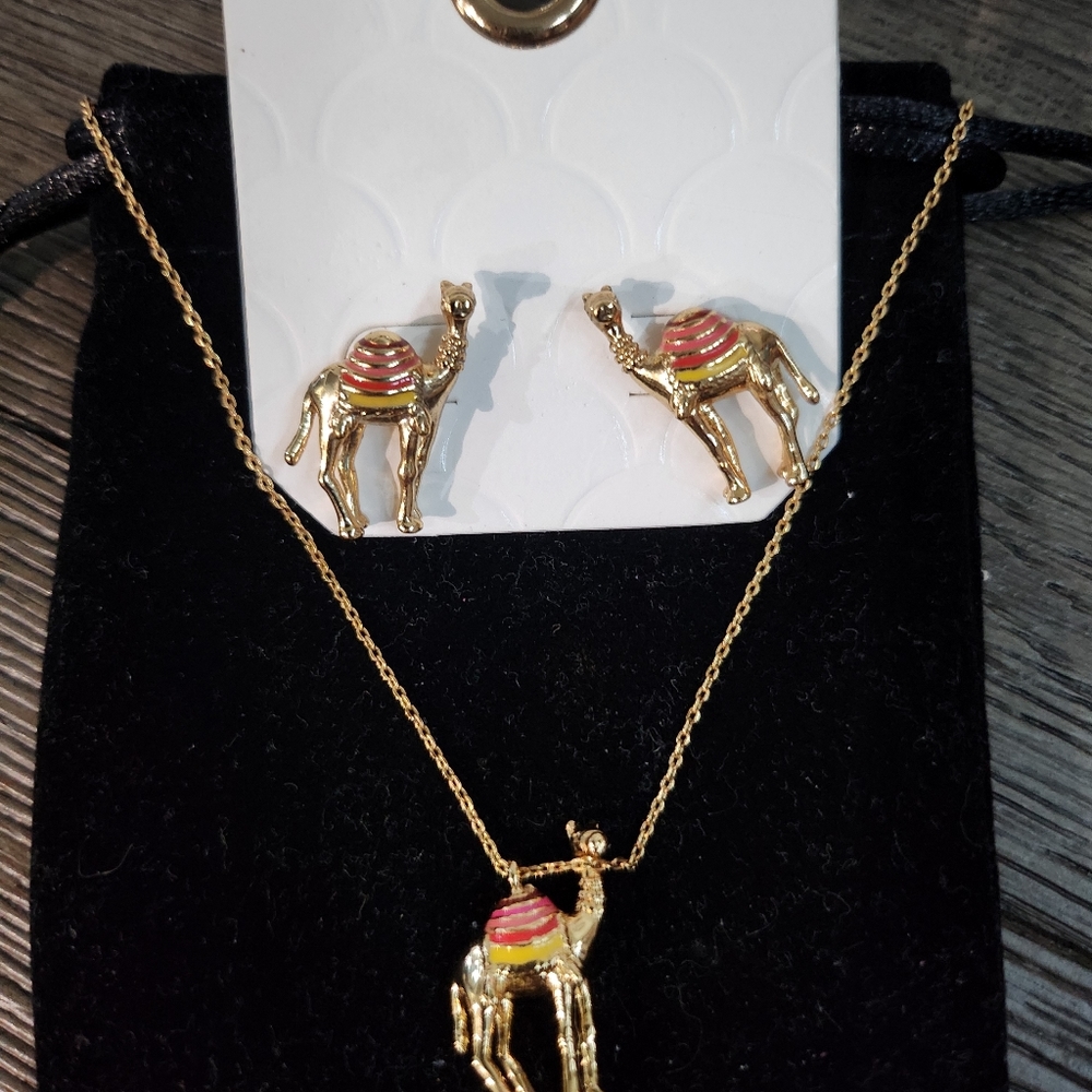 Kate Spade Camel Stud Earrings with Necklace - Picture 12 of 16